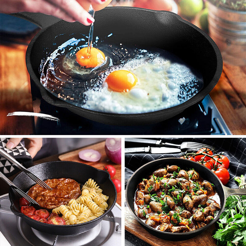 Cast Iron PRO 3-Piece Skillet Set